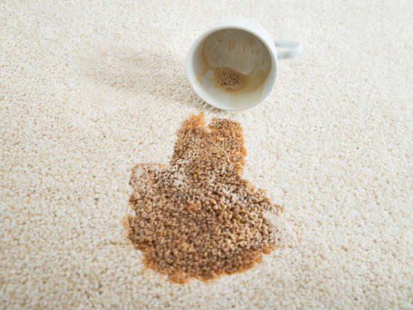 coffee stain on carpet